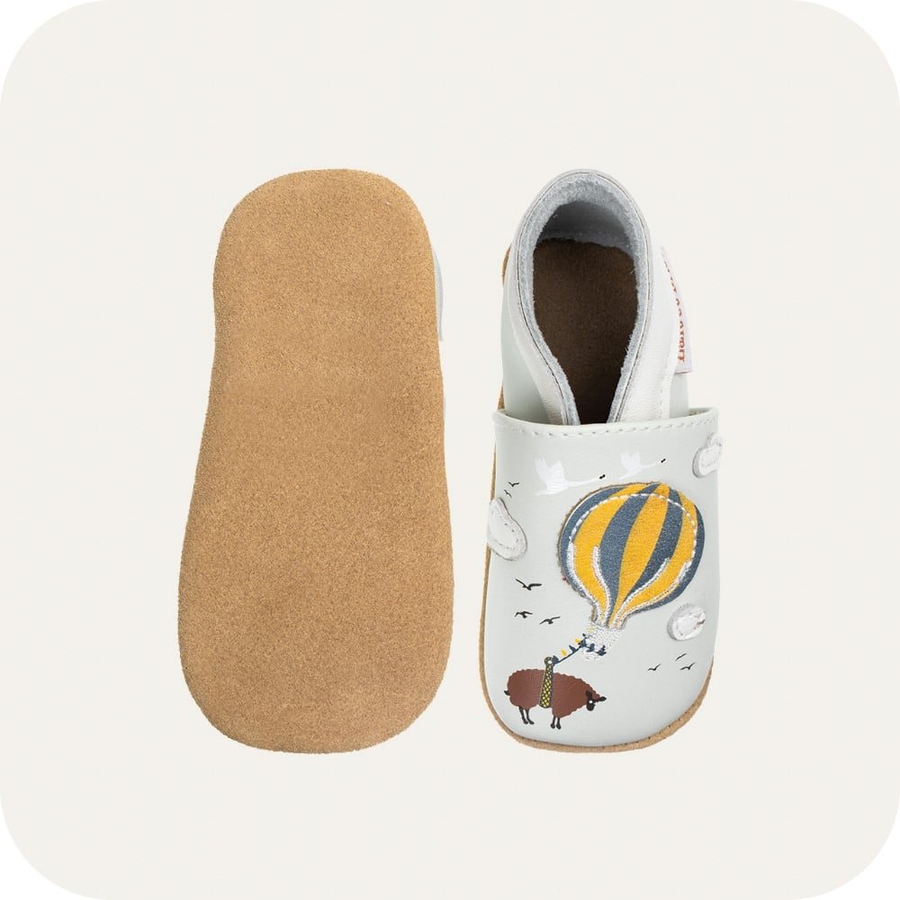 Pantofole in pelle "Mongolfiera"