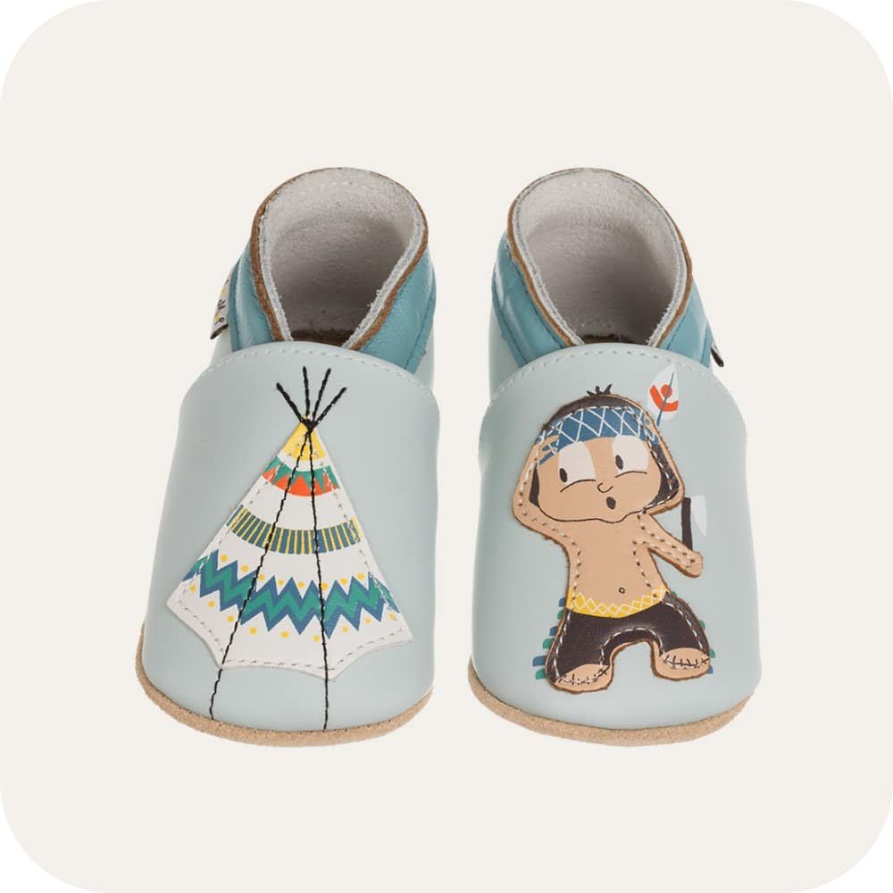 Pantofole in pelle "Indiani"