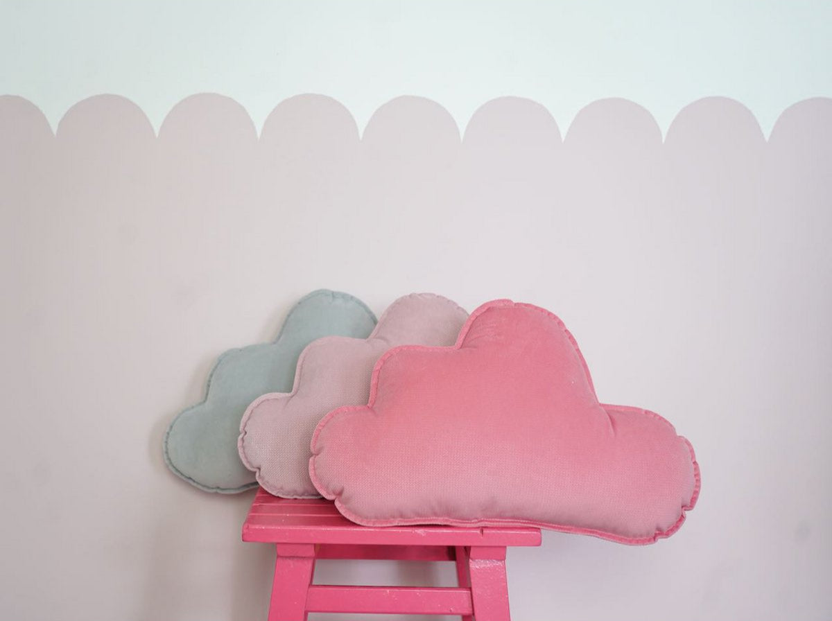 Cuscino Nuvola in Velluto "Rosa confetto"