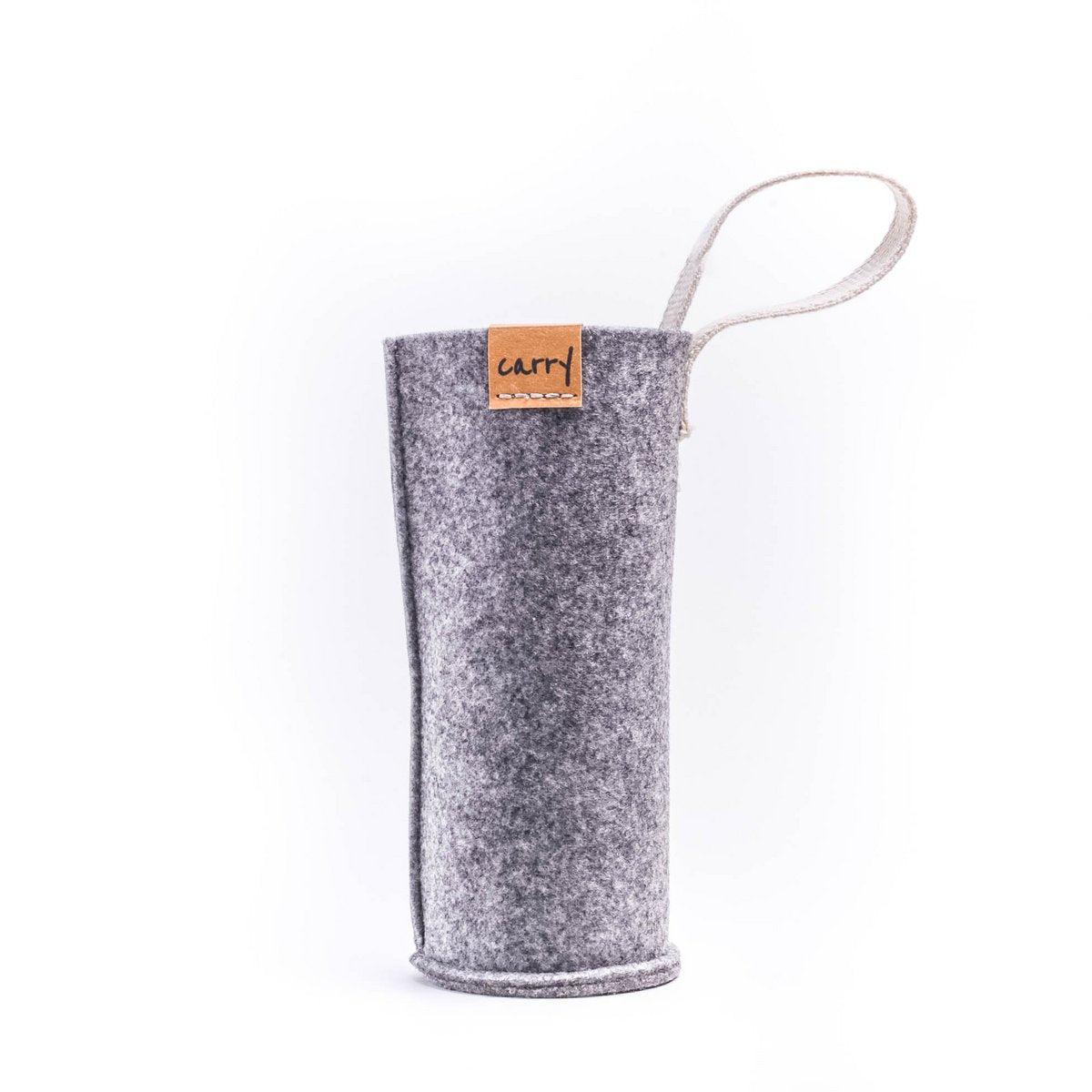 Portaborraccia "Grigio"  in Feltro Riciclato per Borraccia in Vetro  0,7 l