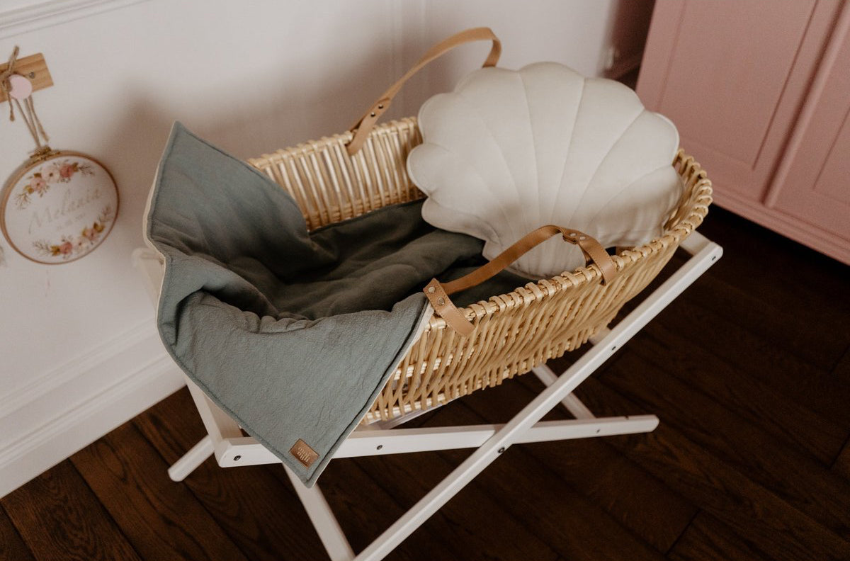 Set Copertina in lino "Conchiglia Occhio di mare" 95x65