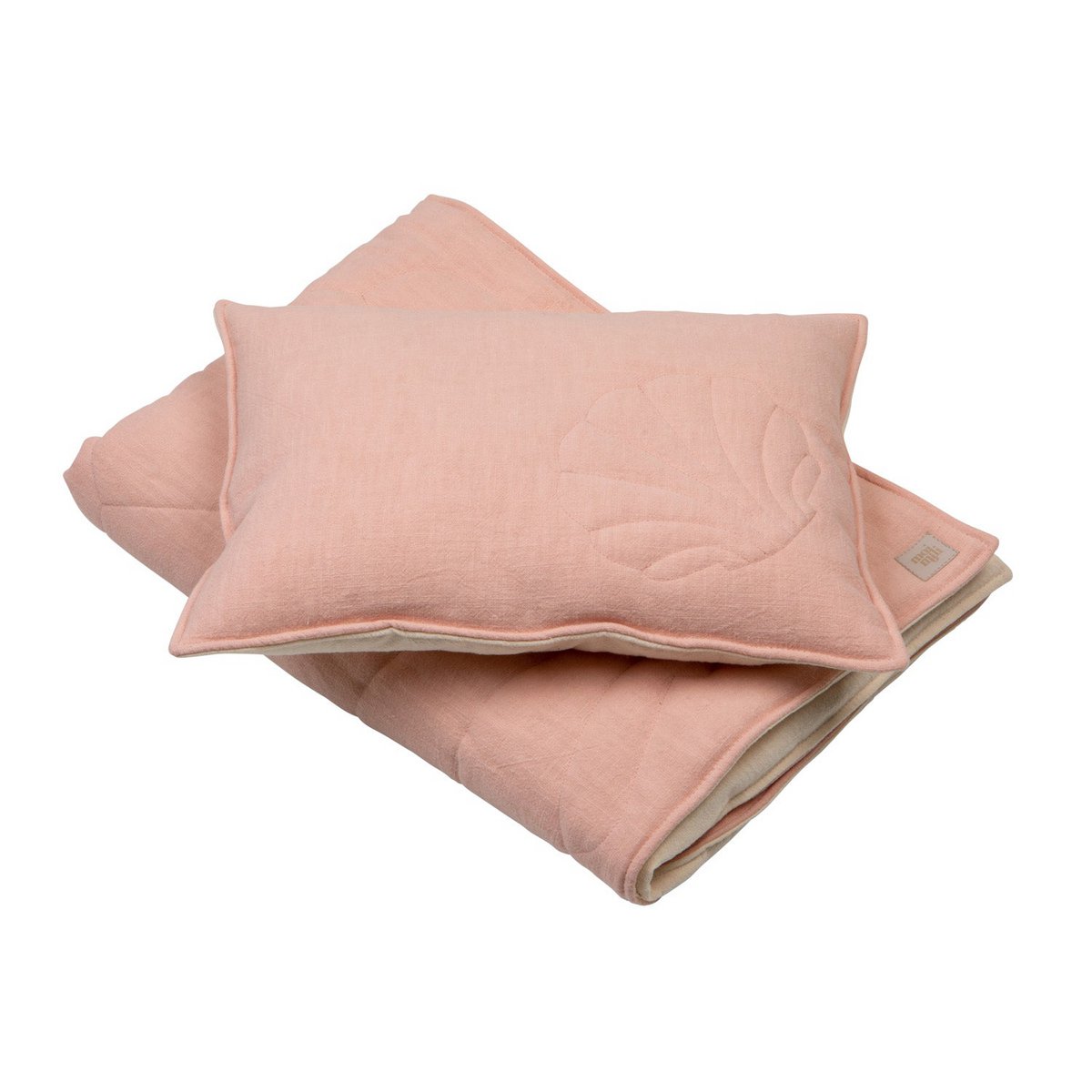Set Copertina in lino "Conchiglia Rosa" 95x65