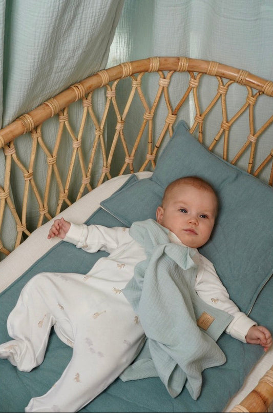 Set Copertina in lino "Conchiglia Occhio di mare" 95x65