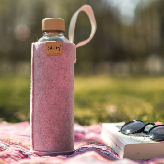 Portaborraccia "Magnolia"  in Feltro Riciclato per Borraccia in Vetro  0,7 l