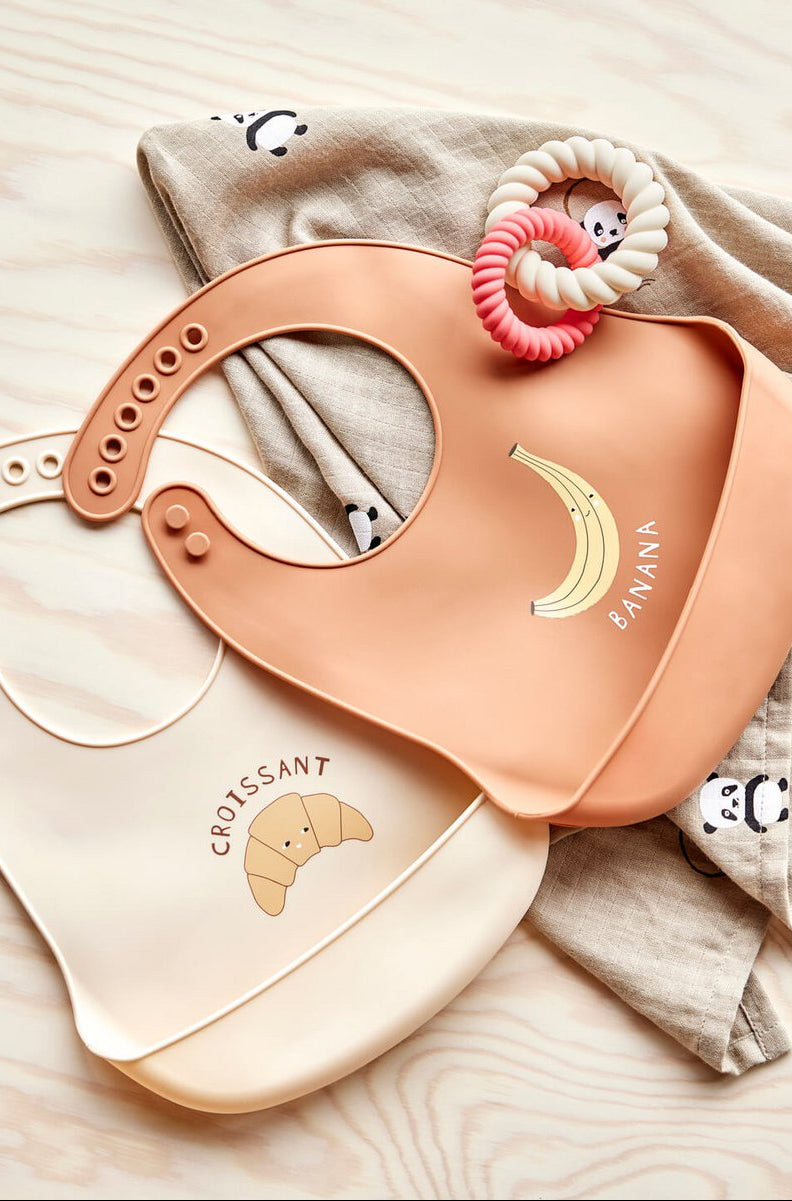 Set Bavaglini in silicone "Yummy" - Banana e Croissant