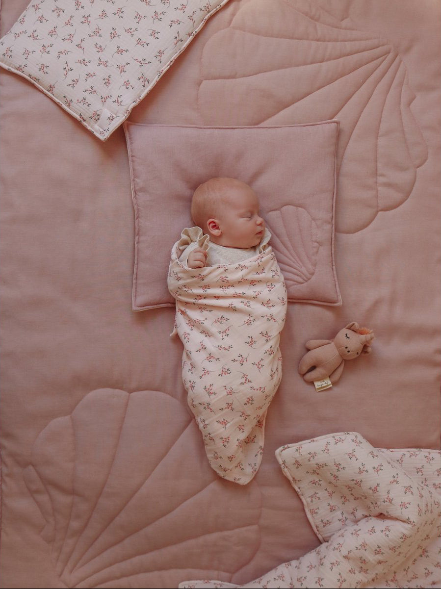 Set Copertina in lino "Conchiglia Rosa cipria" 95x65