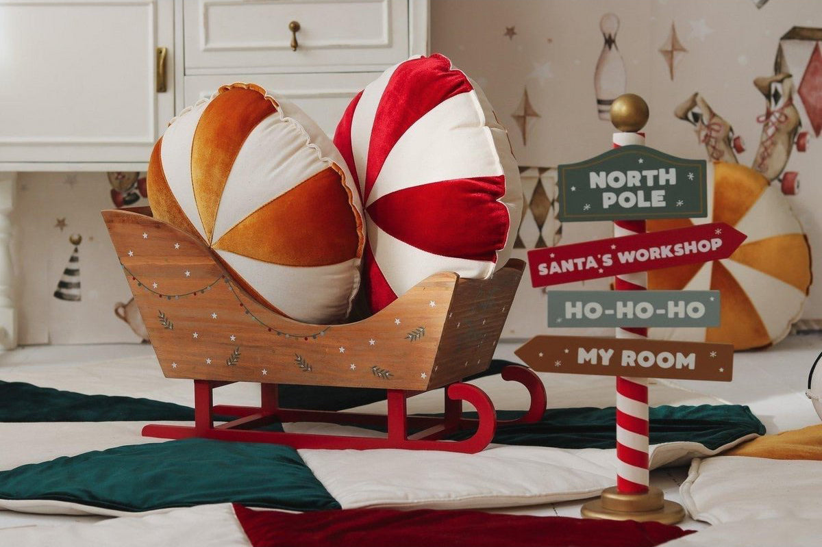 Cuscino Natalizio Patchwork “Gold Candy”