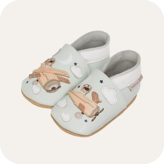 Pantofole in pelle "Aviatore"