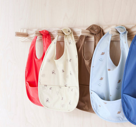 Set Bavaglino "Dino" - Burro e Corallo