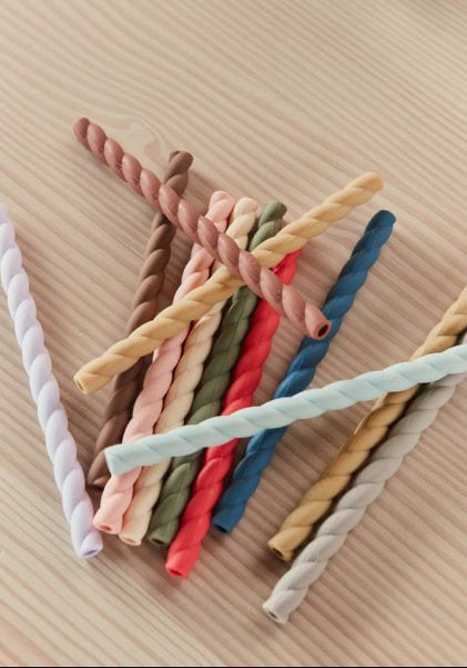 Set Cannucce in Silicone "Mellow" – 6 Pezzi con Spazzolino