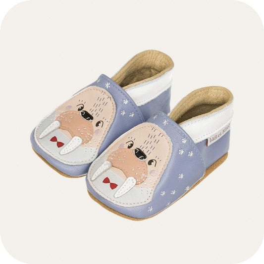 Pantofole in pelle "Tricheco"