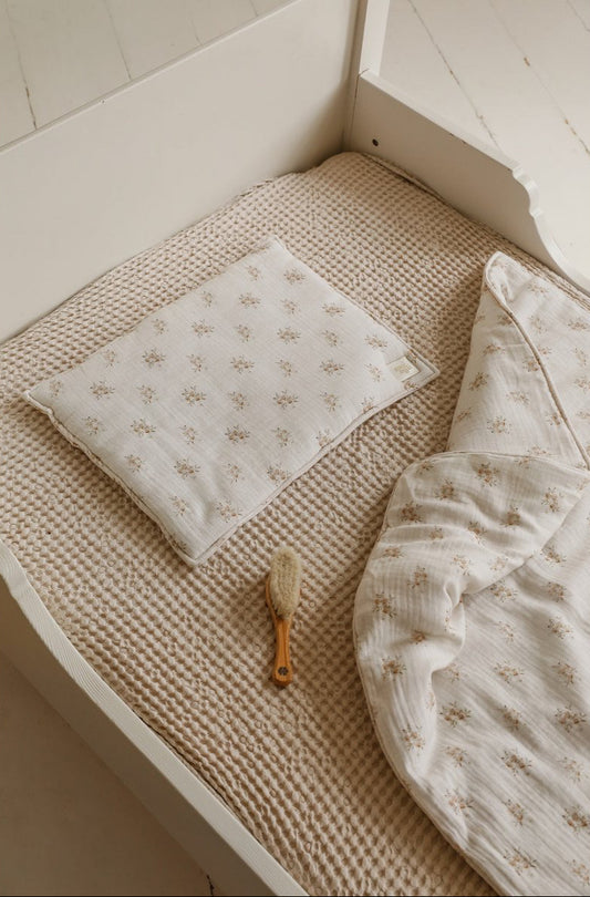Coperta fasciatoio in mussola "Boho Flowers" 100x100