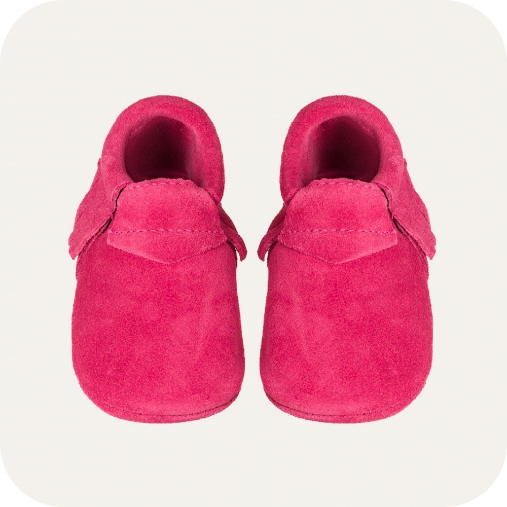 Pantofole Mocassino in camoscio "Rosa"