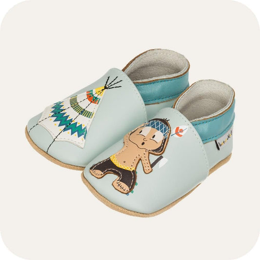 Pantofole in pelle "Indiani"