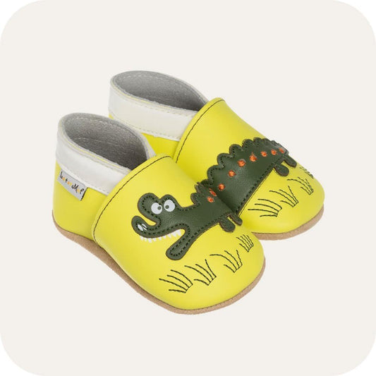 Pantofole in pelle "Coccodrillo"