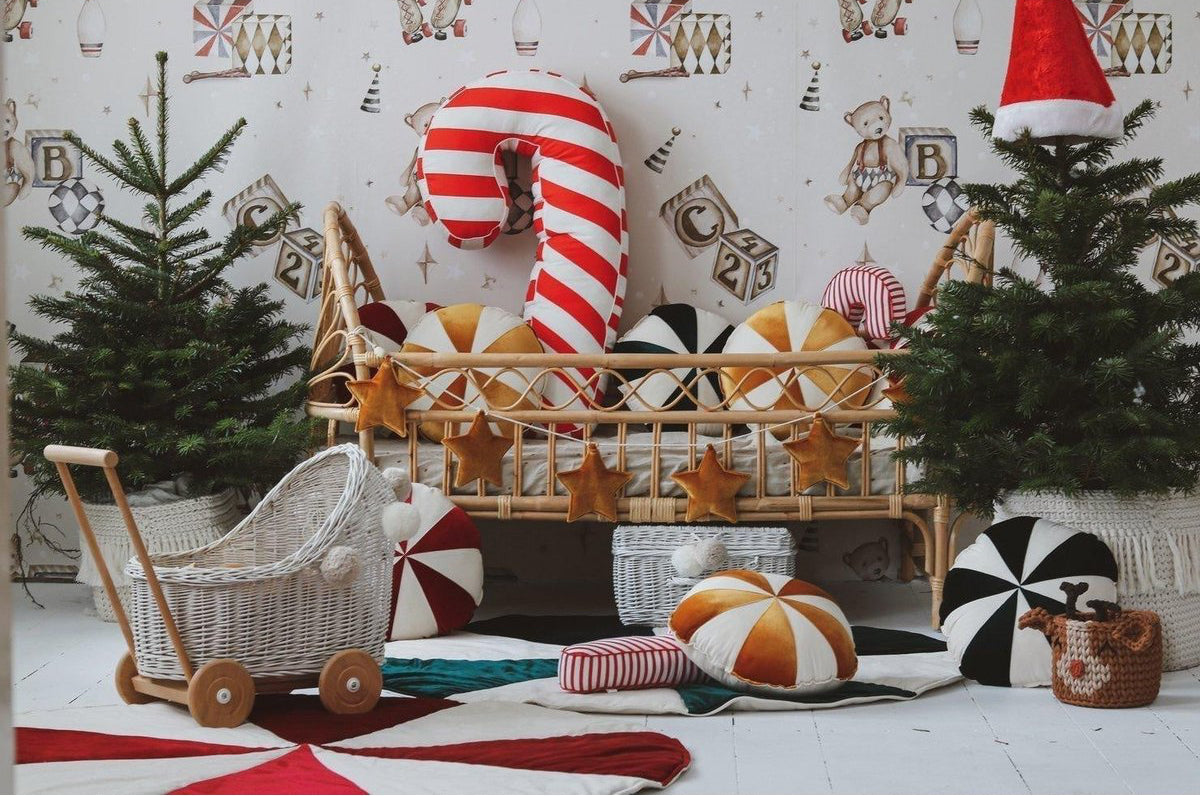 Cuscino Natalizio Patchwork “Gold Candy”