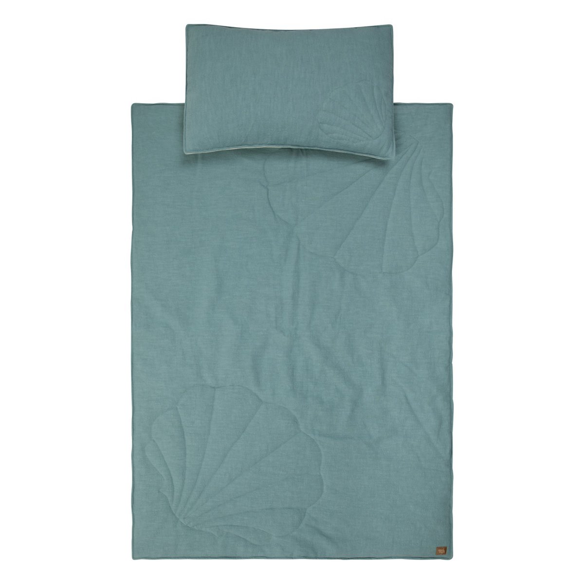 Set Copertina in lino "Conchiglia Occhio del mare" 90x135