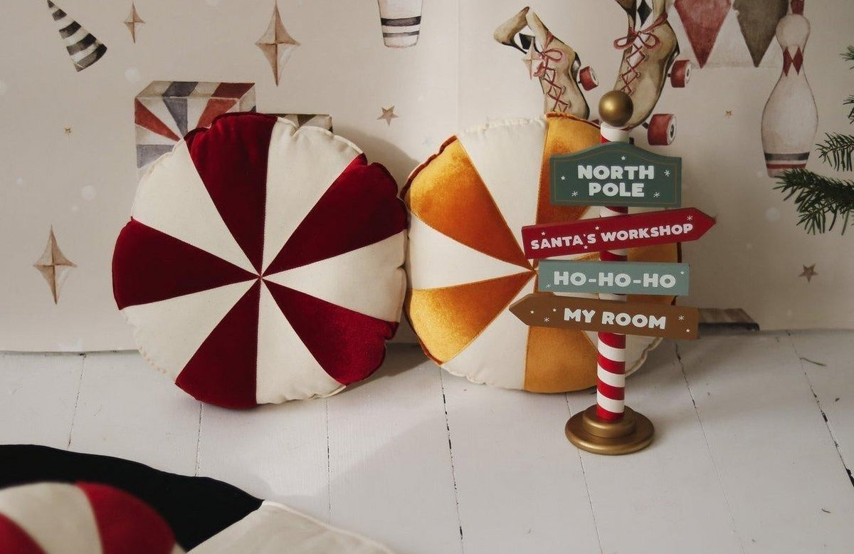 Cuscino Natalizio Patchwork “Red Candy"