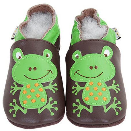 Pantofole in pelle "Ranocchio"