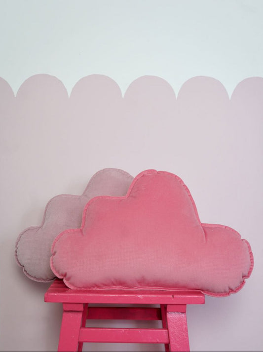 Cuscino Nuvola in Velluto  "Rosa confetto"
