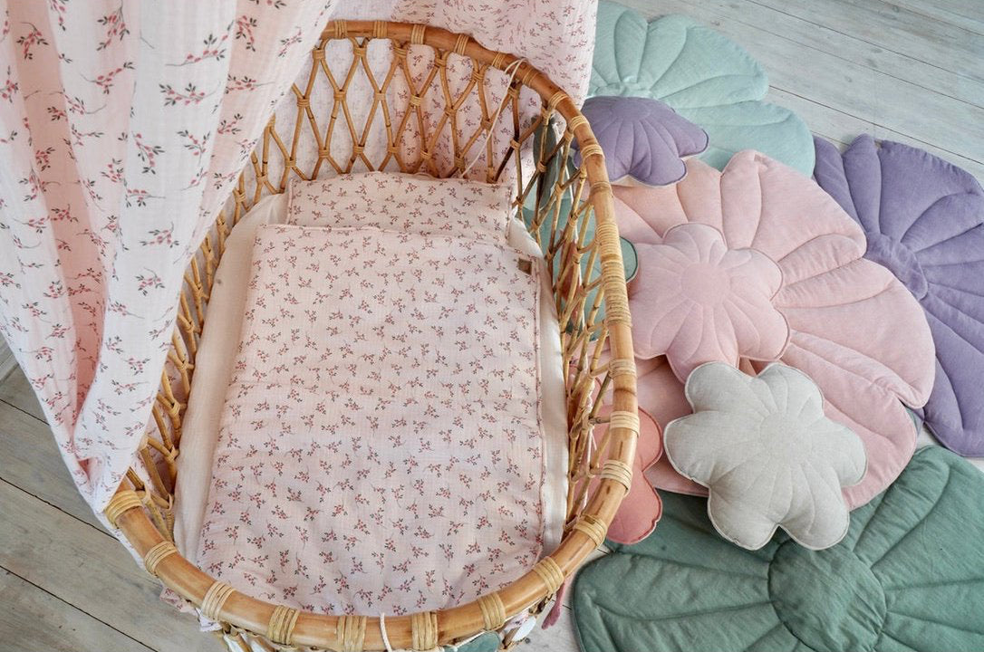 Copertina fasciatoio in mussola "Menta"