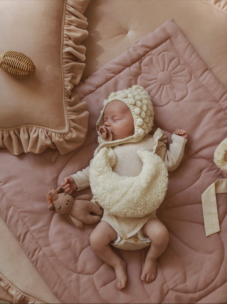 Sacco Nanna in lino "Fiore Rosa cipria"