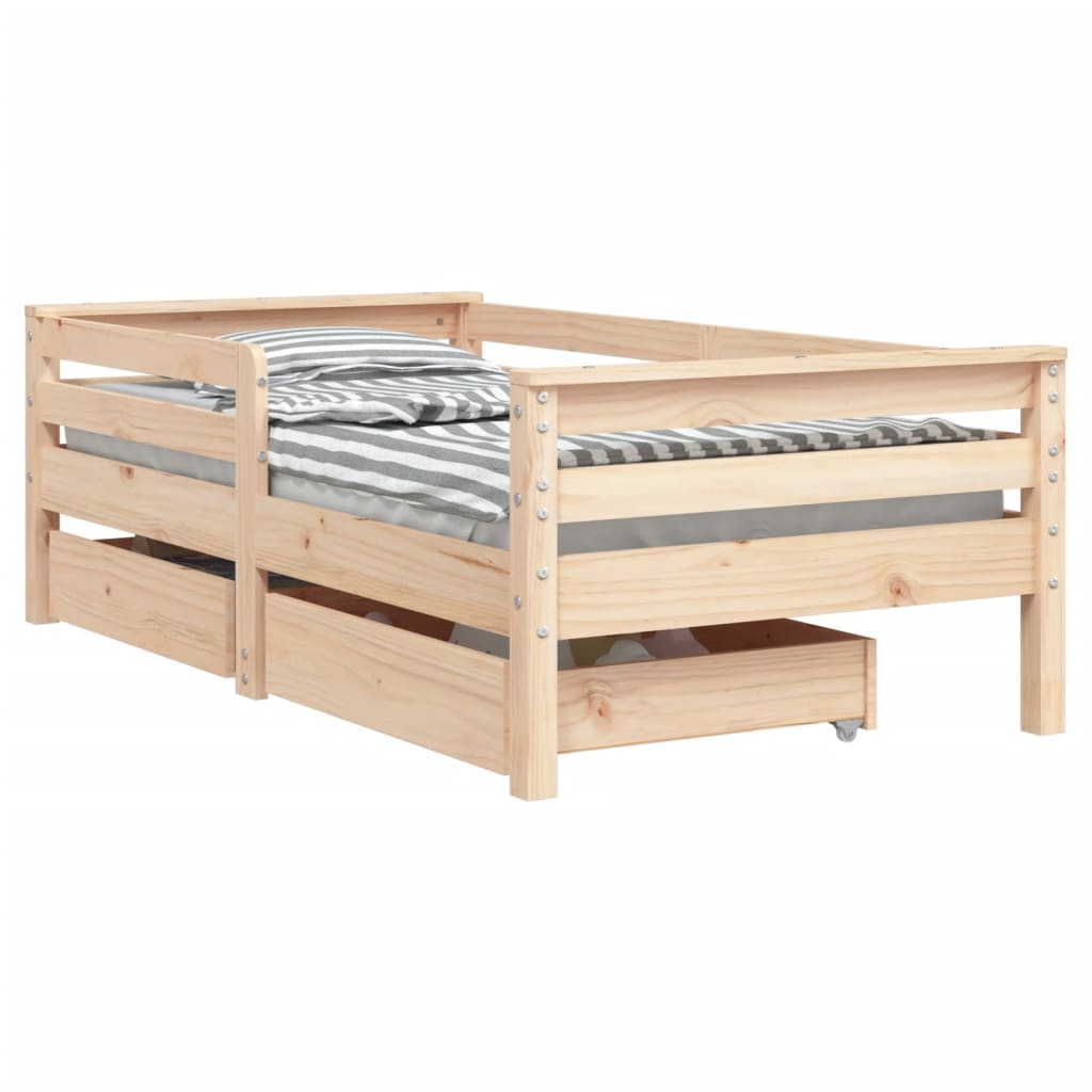 Giroletto Bambini Con Cassetti Legno Massello Di Pino