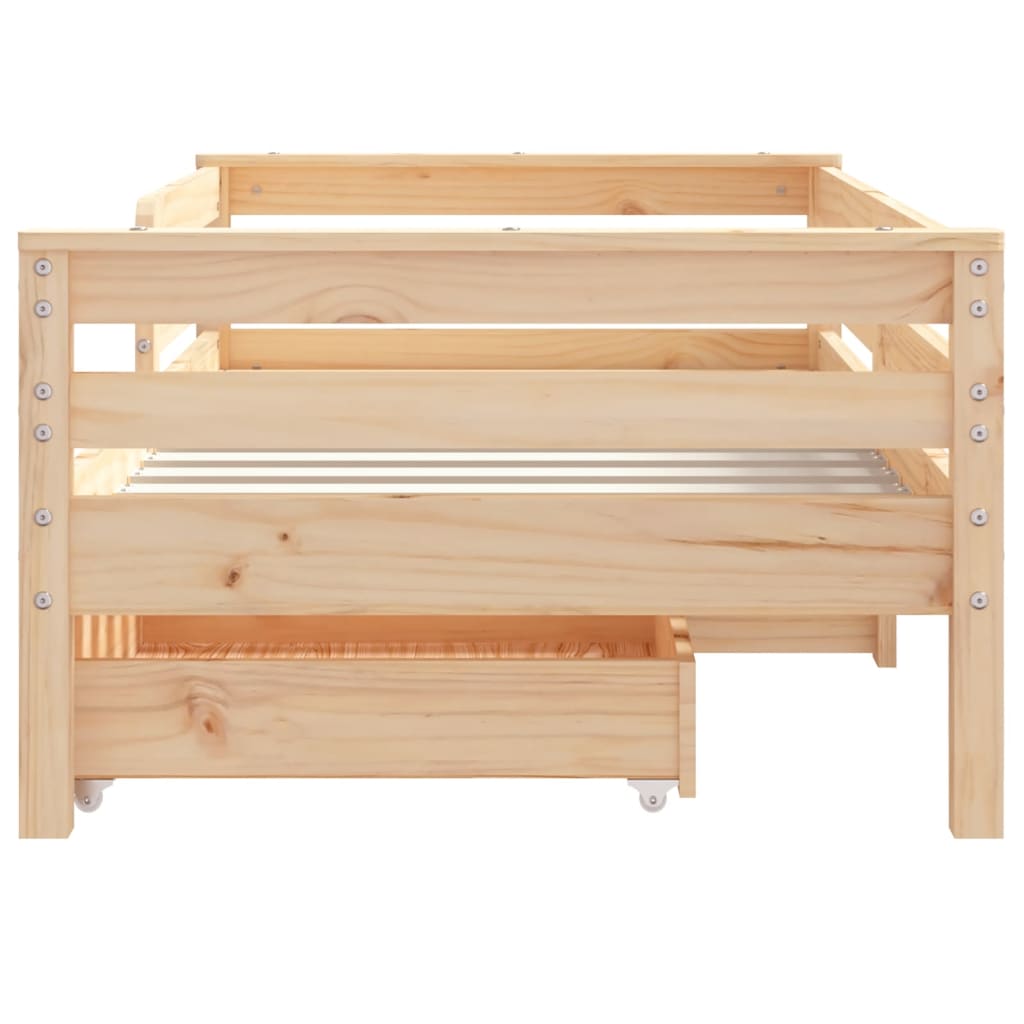 Giroletto Bambini Con Cassetti Legno Massello Di Pino