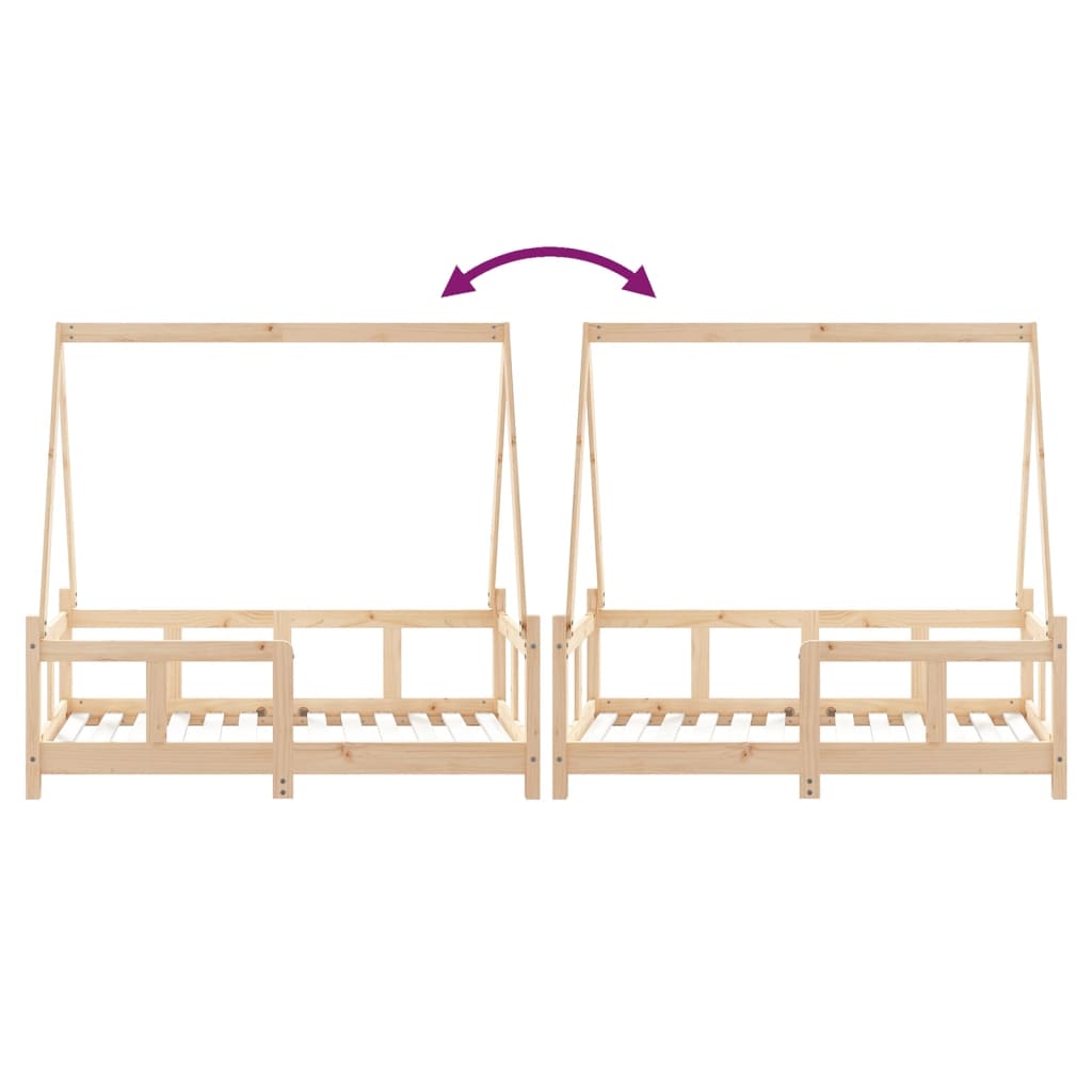 Giroletto per Bambini 70x140 cm in Legno Massello di Pino