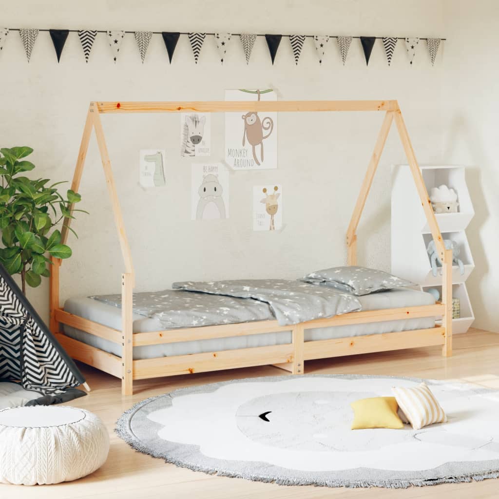 Giroletto Per Bambini 80X160Cm In Legno Massello Di Pino