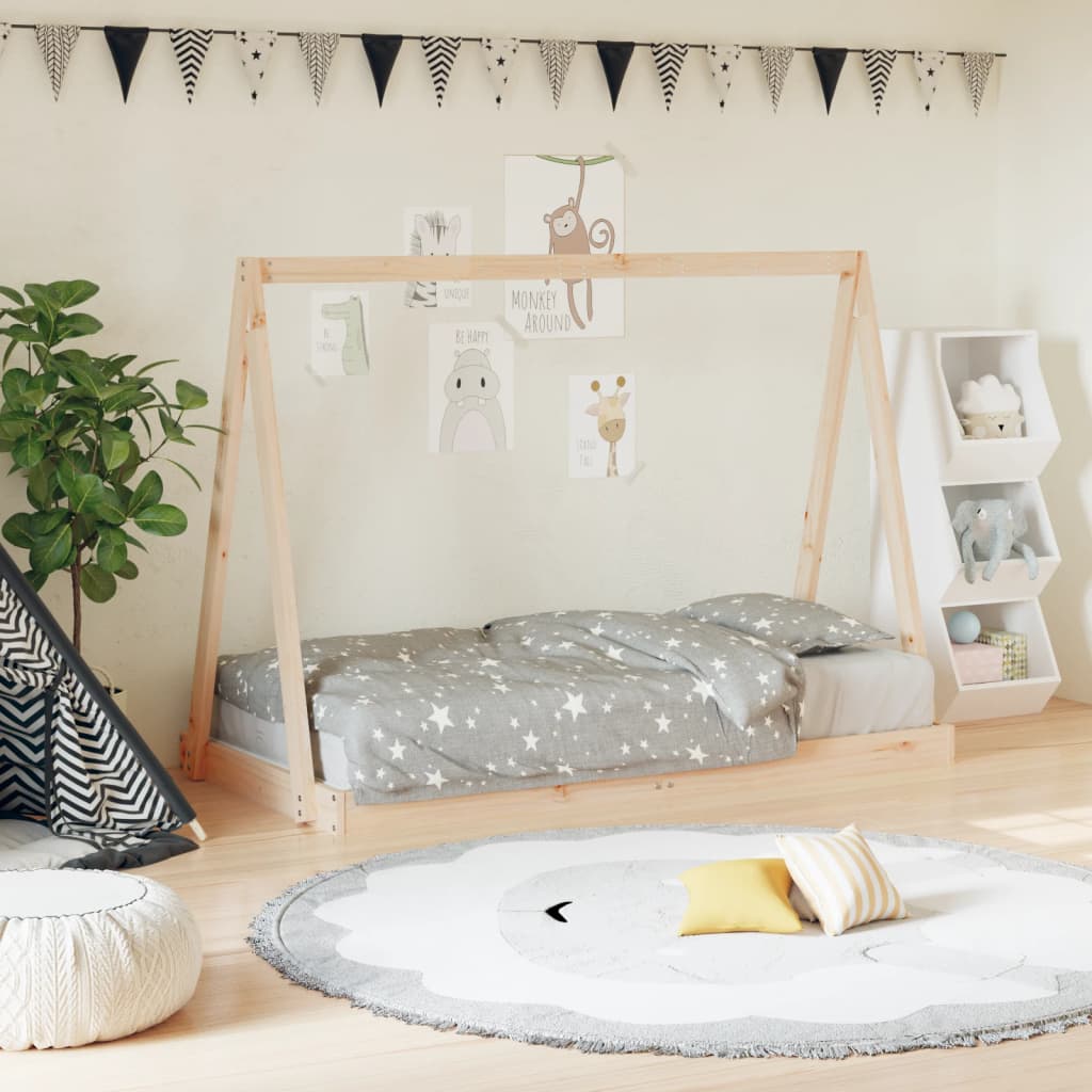 Giroletto Per Bambini 80X160Cm In Legno Massello Di Pino