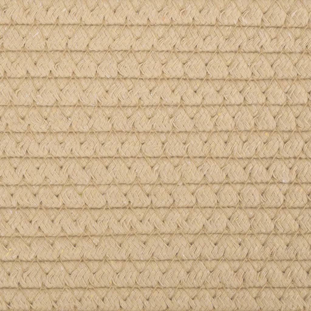 Cestini Portaoggetti 2pz Beige e Bianco Ø24x18 cm in Cotone