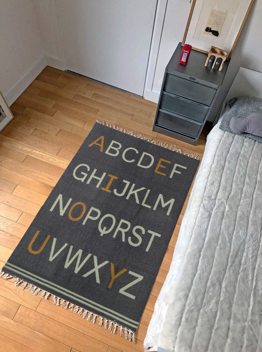 Tappeto Cameretta in cotone "Alphabet
