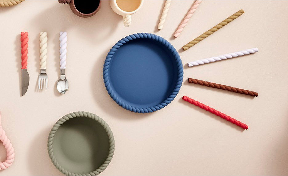 Set Piatto e Ciotola "Mellow" - Verde Salvia e Blu