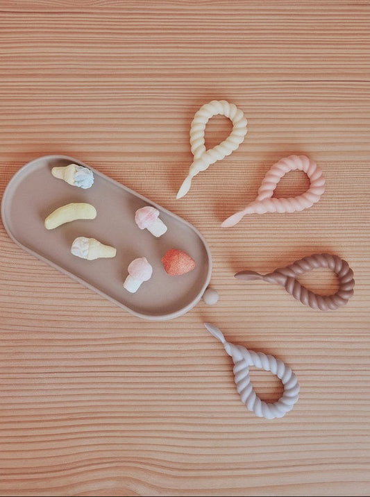 Set 2 Cucchiai "Mellow" - Marrone e Azzurro Polvere