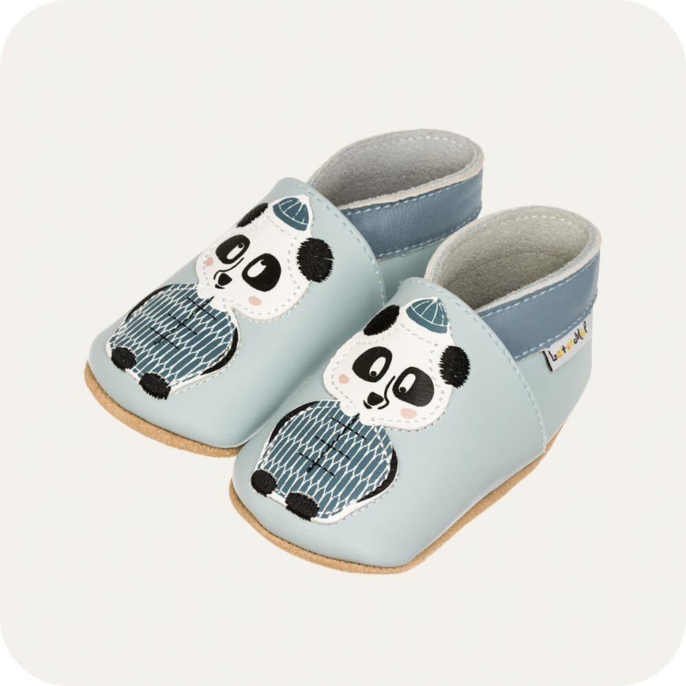 Pantofole  in pelle "Panda"