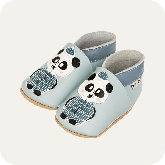 Pantofole  in pelle "Panda"