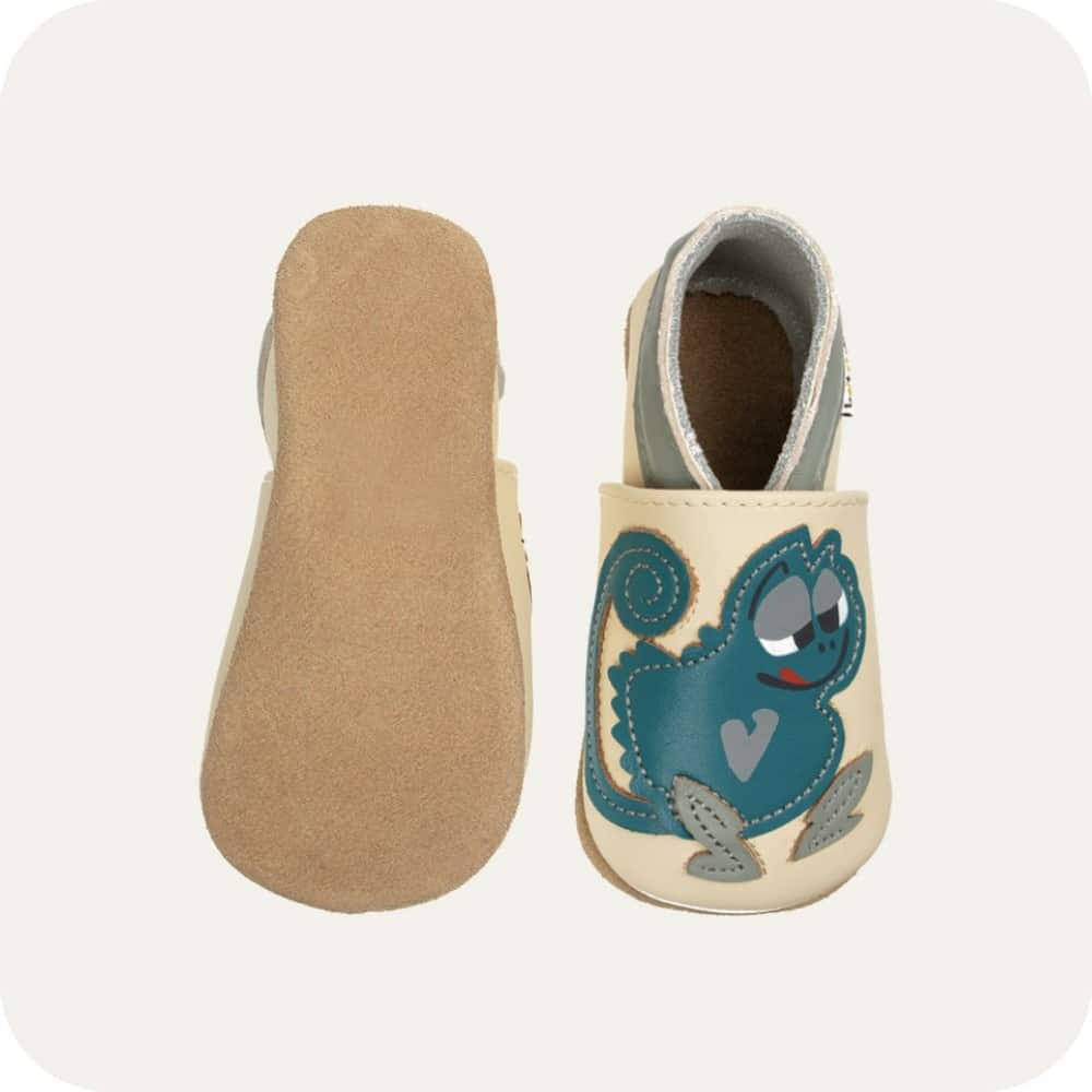 Pantofole in pelle "Camaleonte"