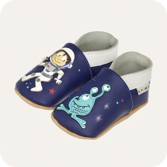 Pantofole in pelle "Spazio"