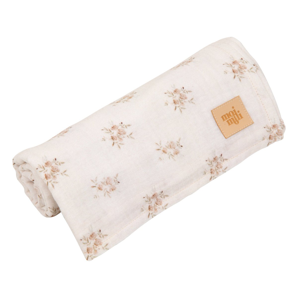 Coperta fasciatoio in mussola "Boho Flowers" 100x100