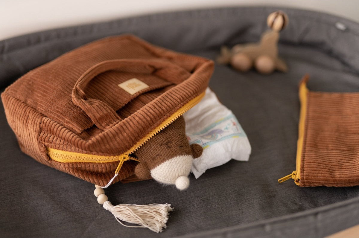 Set Trousse Viaggio Mamma & Bebè "Caramello"