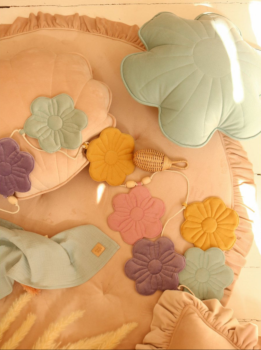 Copertina fasciatoio in mussola "Menta"