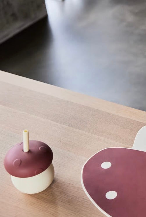 Tazza in Silicone con Cannuccia "Fungo"