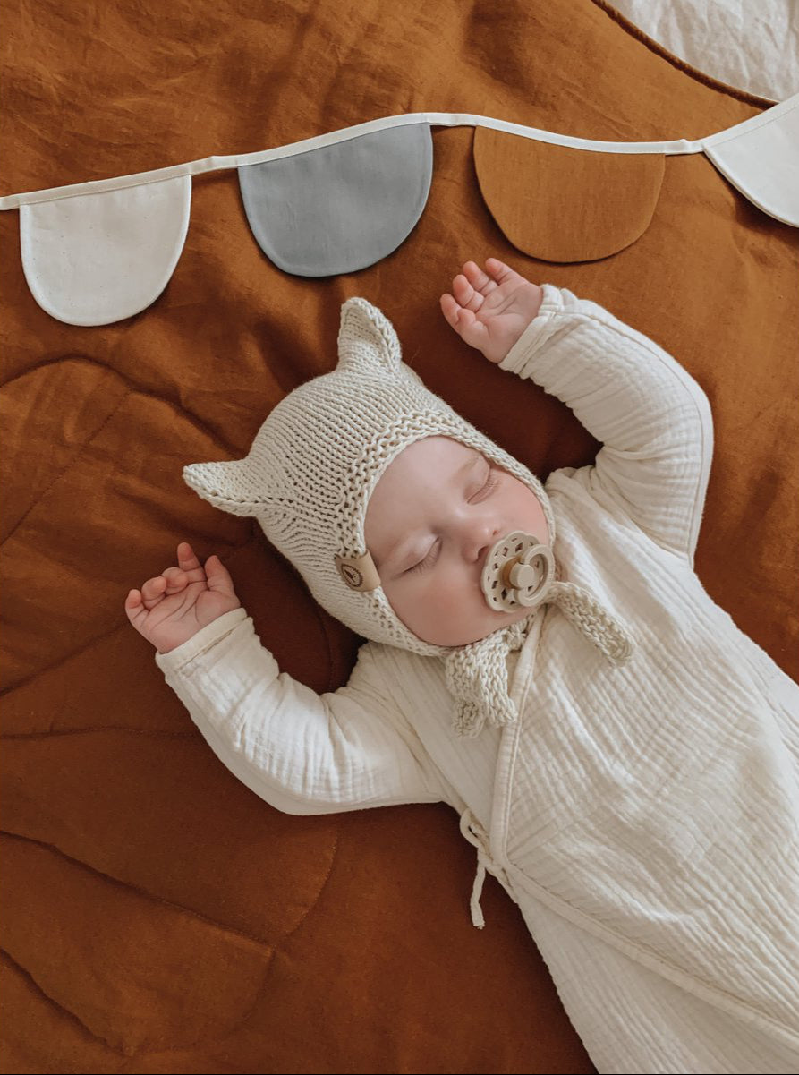 Set Copertina in lino "Conchiglia Caramel" 95x65