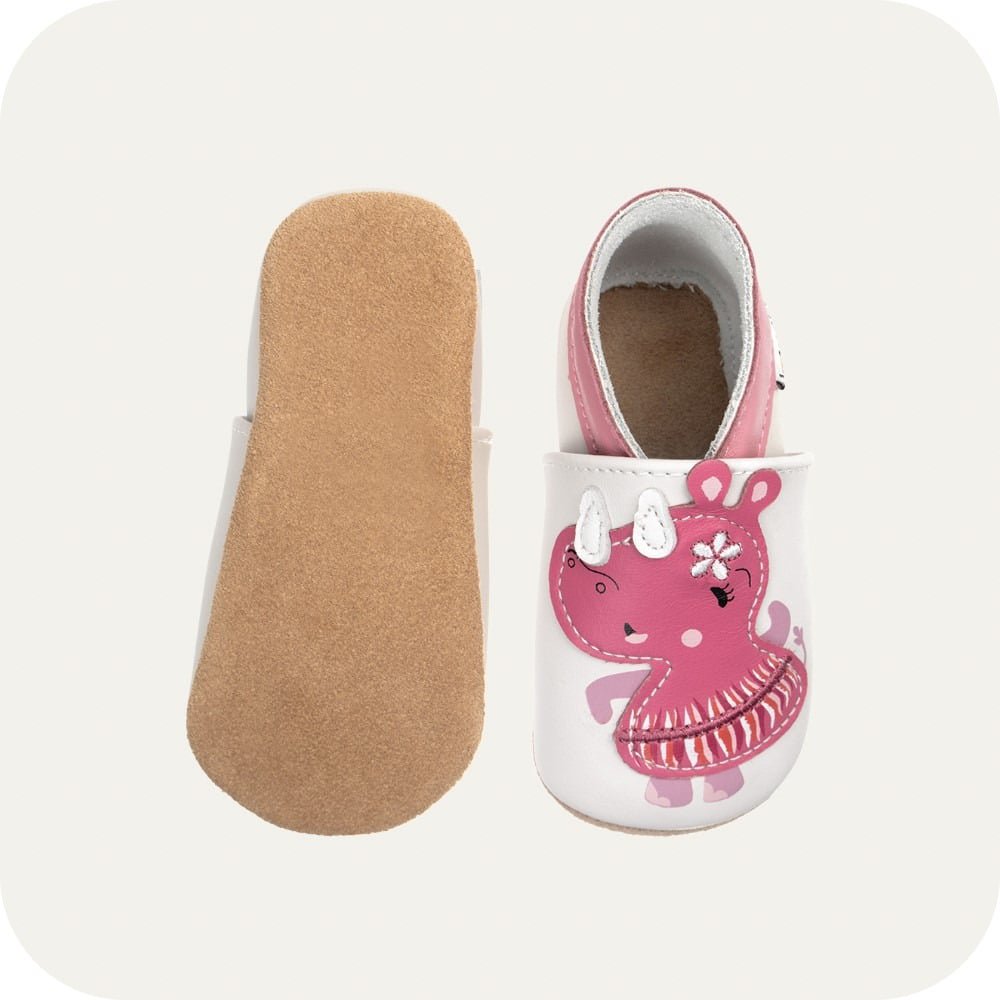 Pantofole da bambino in pelle "Rinoceronte Danzante"