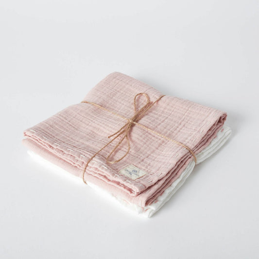 Set Mussole in Cotone Organico "Rosa"