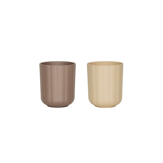 Set 2 Bicchieri "Pullo" - Marrone e Beige