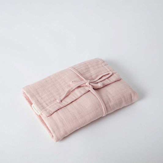 Materassino fasciatoio in mussola organica OrganicEra "Rosa"