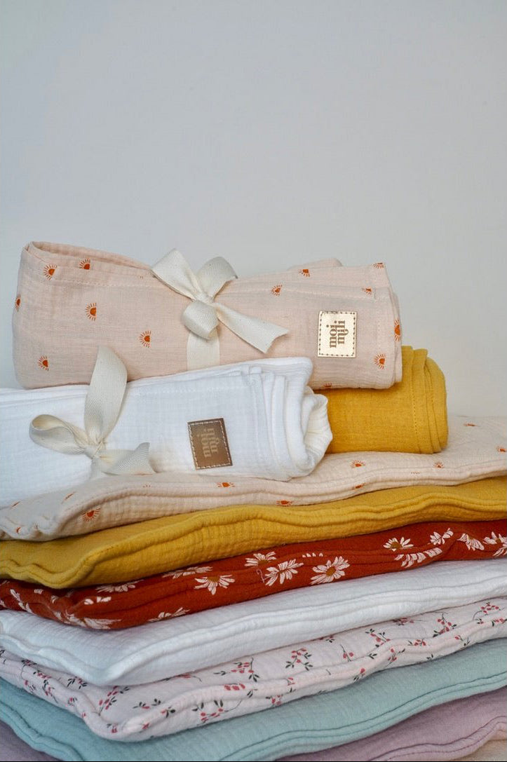 Copertina fasciatoio in mussola "Crema"