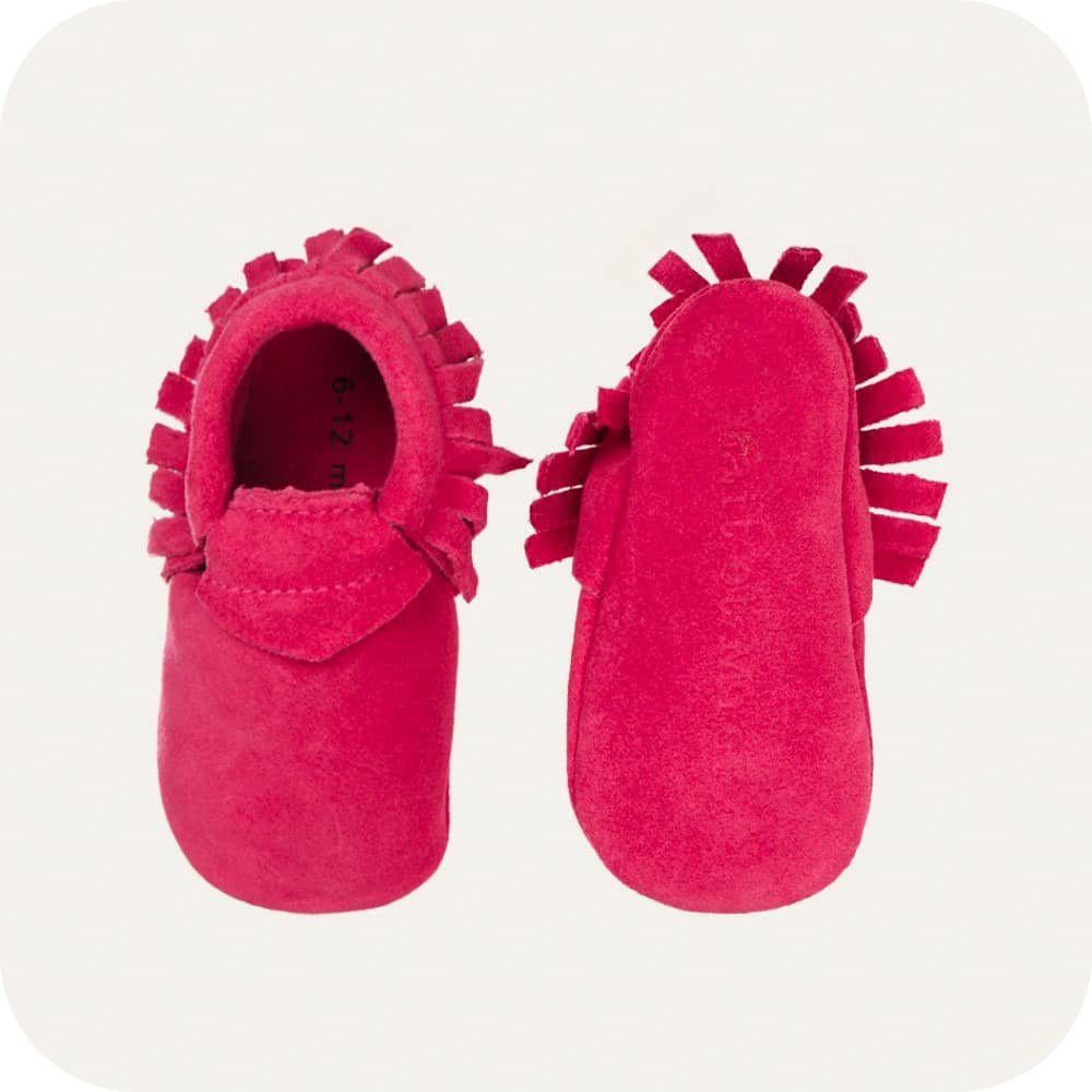 Pantofole Mocassino in camoscio "Rosa"